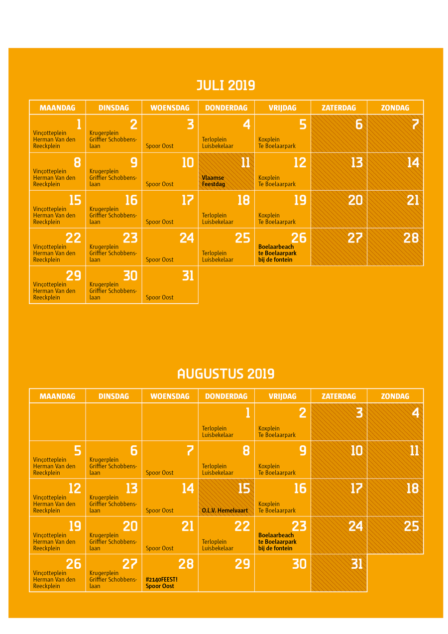 kalender speltrappers zomervakantie